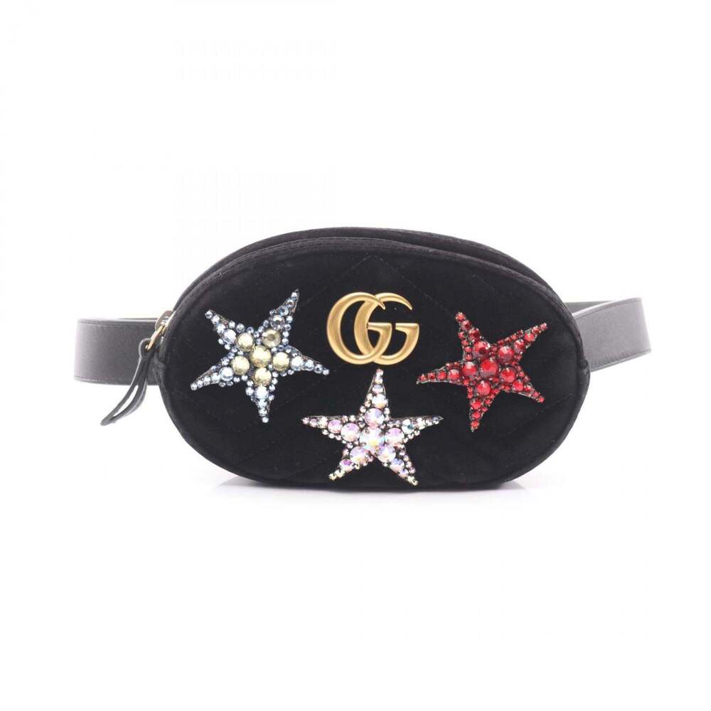 GUCCI Authentic Black GG Marmont Fanny Pack - Picture 1 of 10